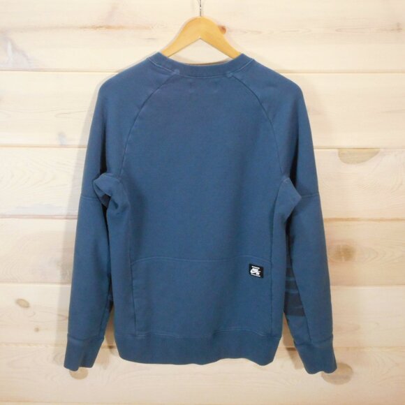 Nike SB Men's Size M Crewneck Sweatshirt Blue Skateboard Long Sleeve 693218-460 - Picture 3 of 10